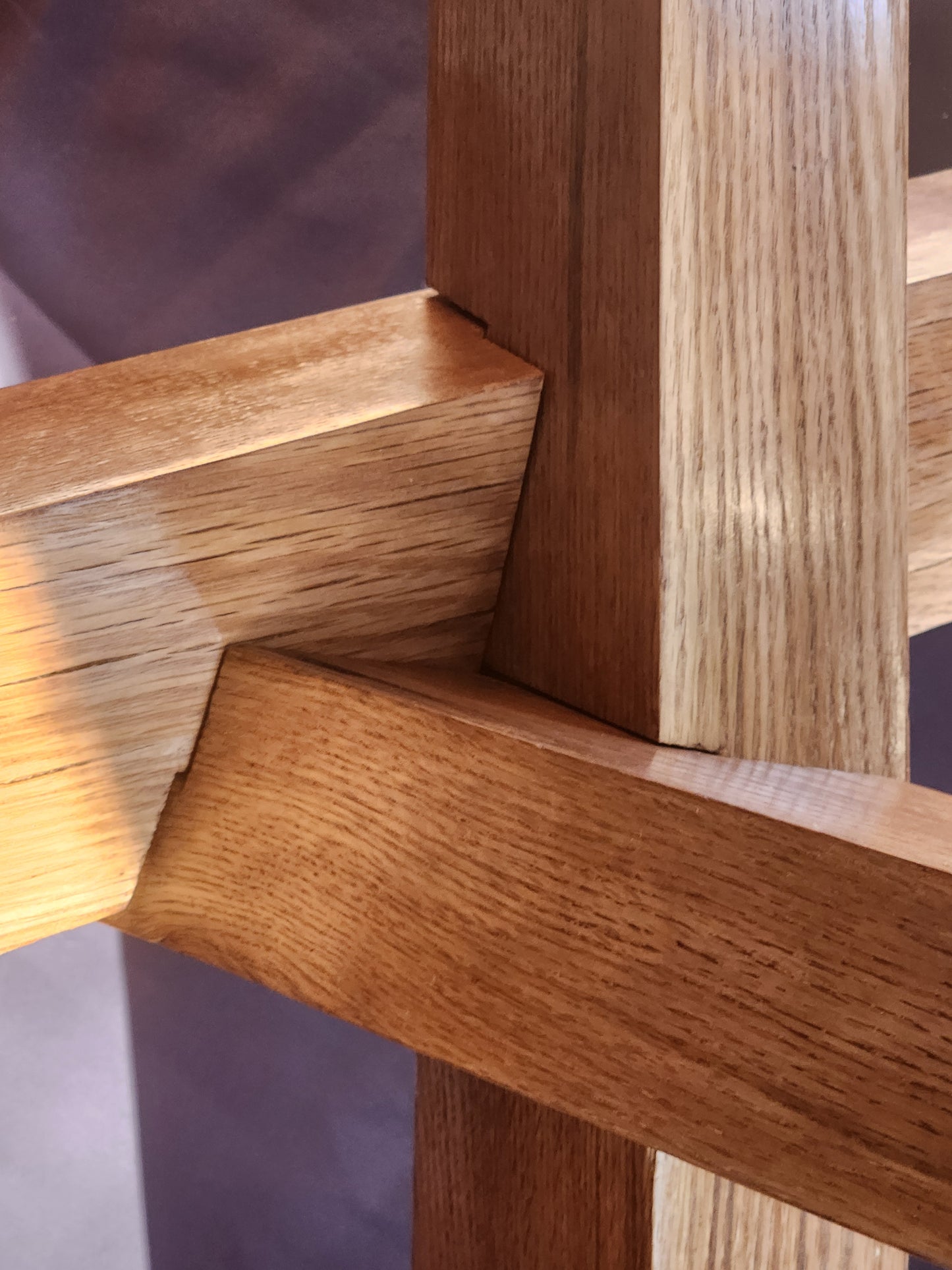 3-Sided Solid Oak Table Base