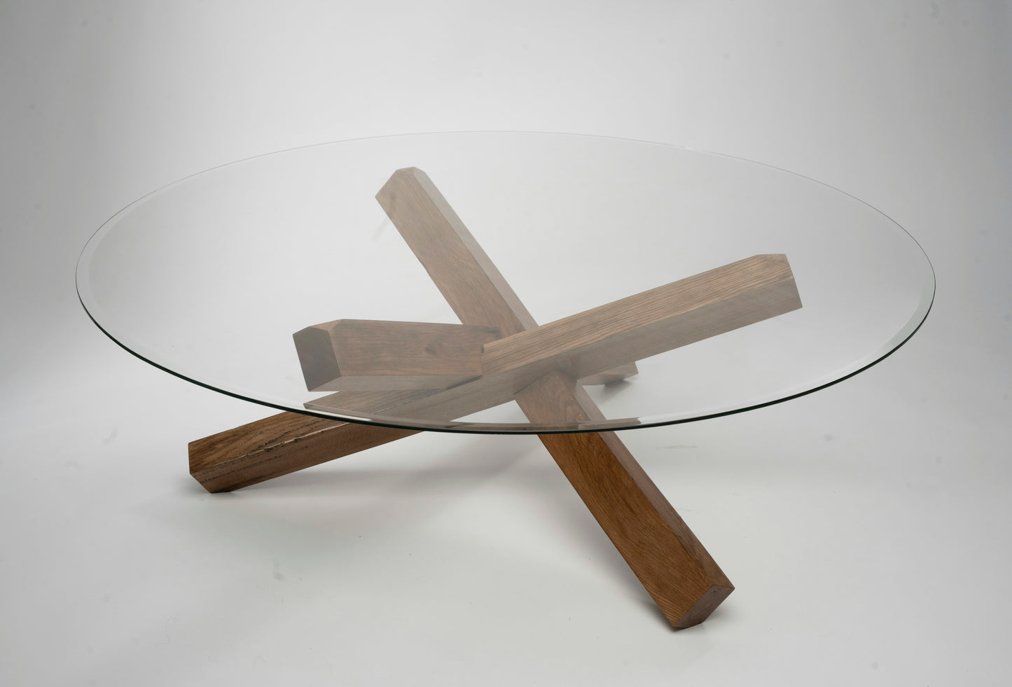 3-Sided Solid Oak Table Base