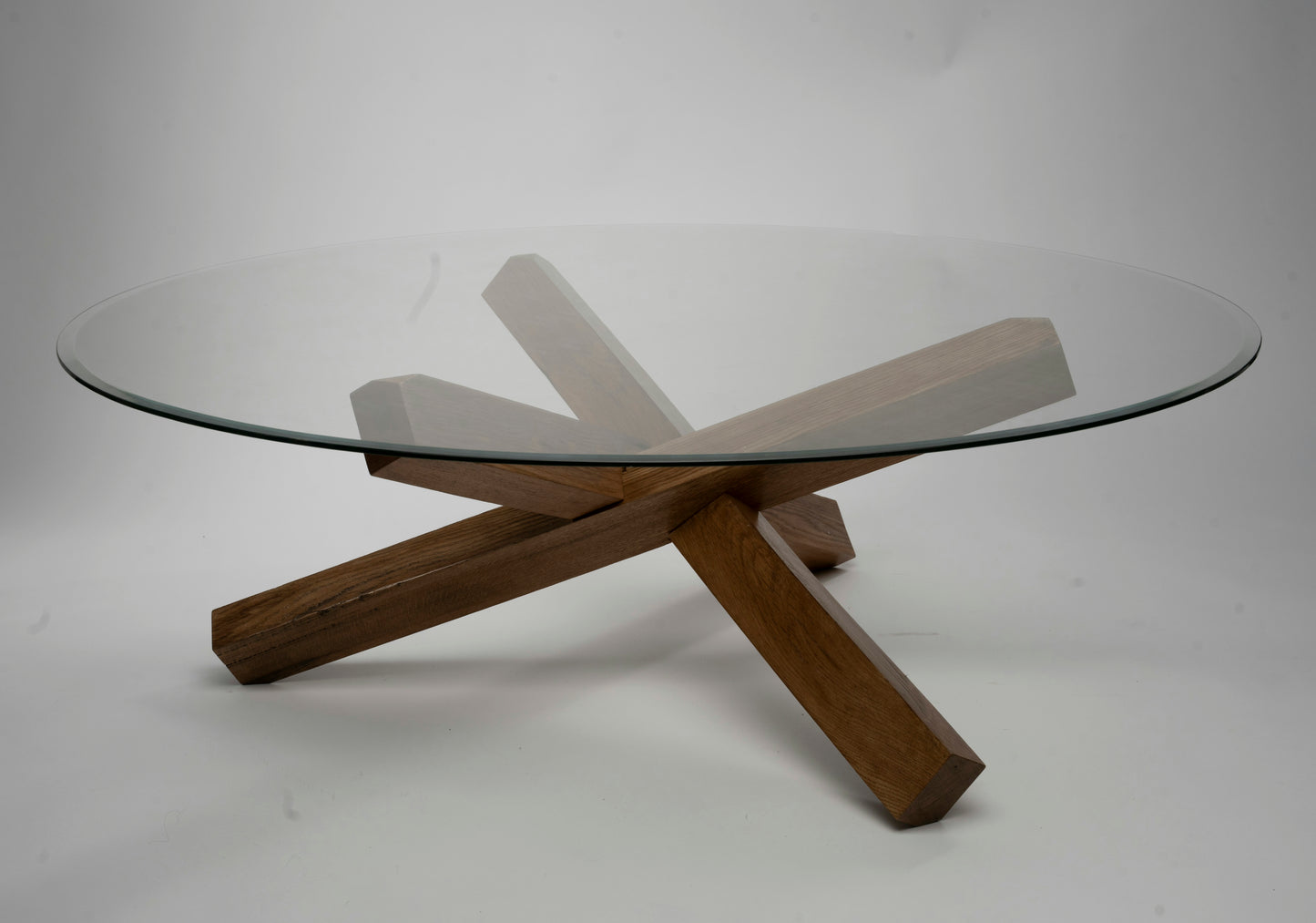 3-Sided Solid Oak Table Base