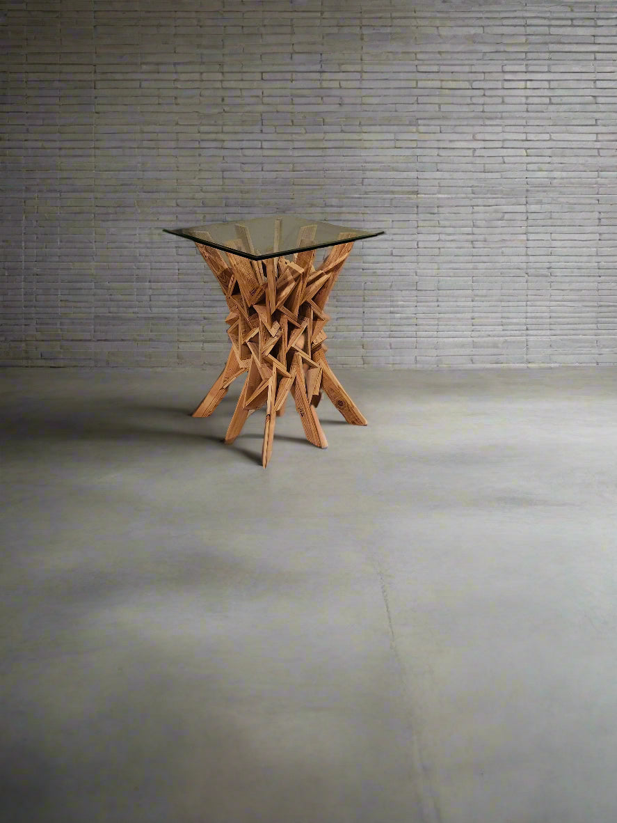 Tall Geometric Accent Table Base