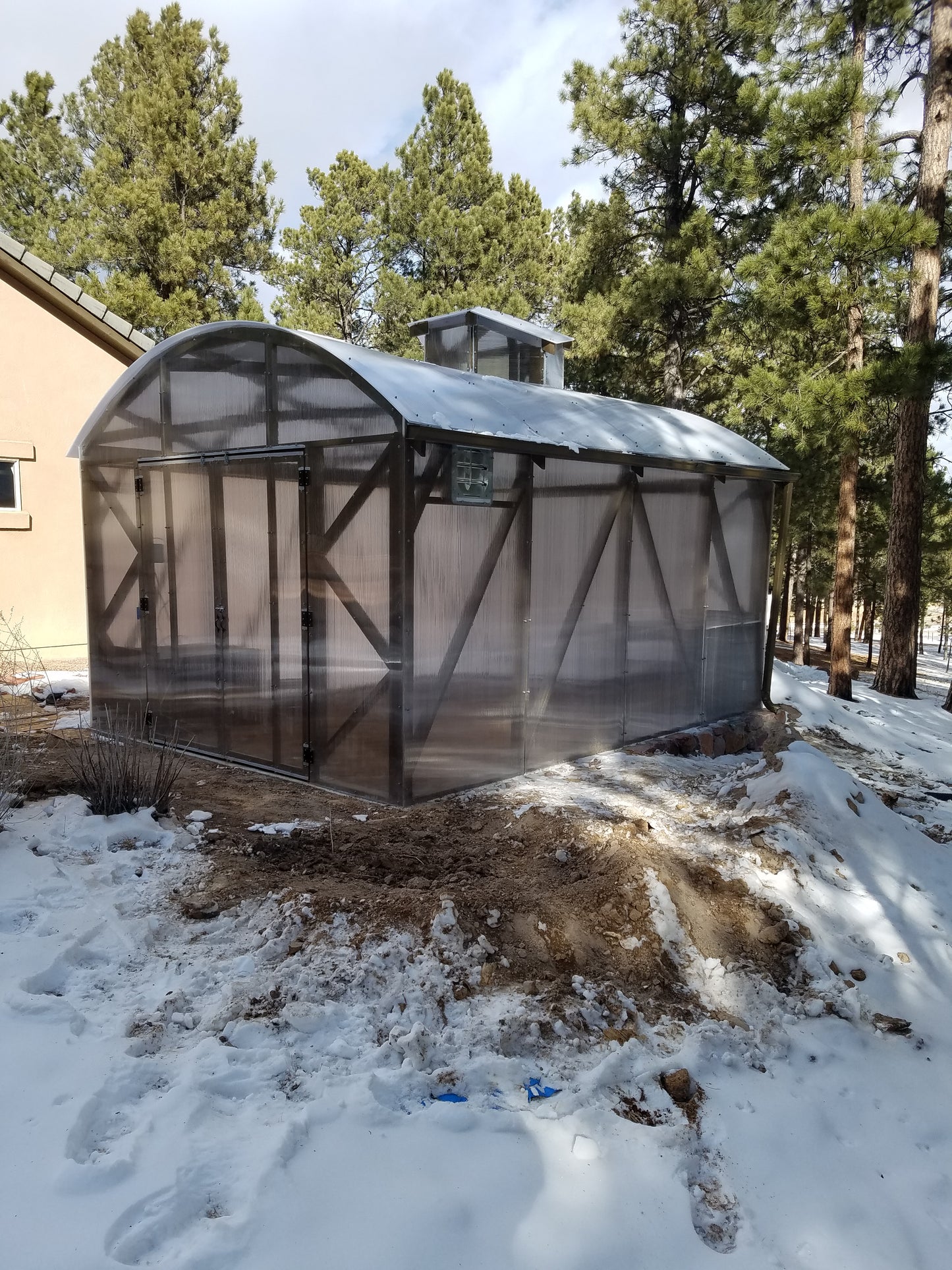 Barrel Vault Wooden Greenhouses